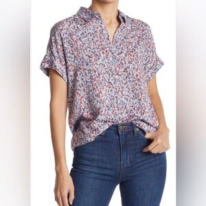 Beachlunchlounge Spencer Printed Button front camp shirt